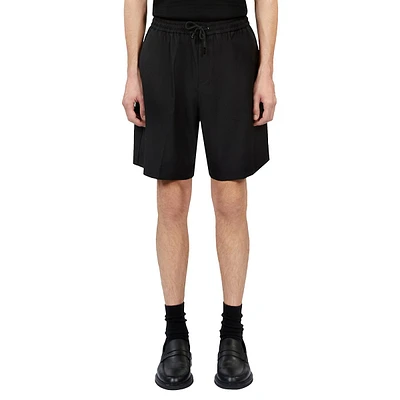 Wool Drawstring Bermuda Shorts