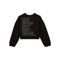 What Is Rhinestone Graphic Cropped Sweatshirt