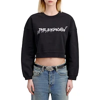 What Is Rhinestone Graphic Cropped Sweatshirt