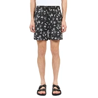 Palm Tree-Print Swim Shorts