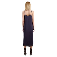 Lace-Trim Midi Slip Dress