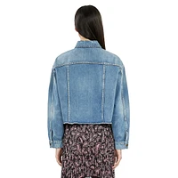 Short Denim Cutoff Jacket