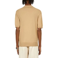 Slim-Fit Knit Polo T-Shirt