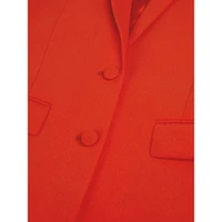Single-Breasted Crepe Suit Jacket