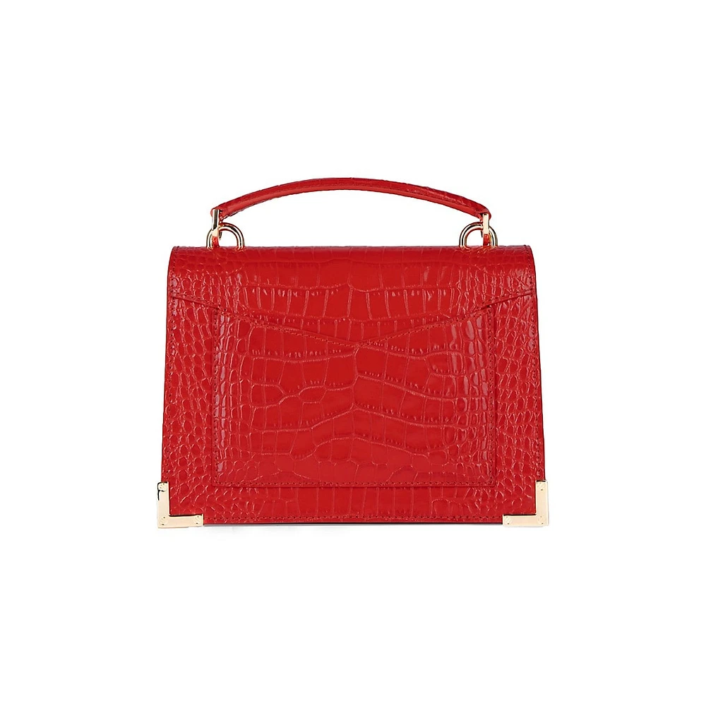 Small Emily Embossed Leather Crossbody Bag