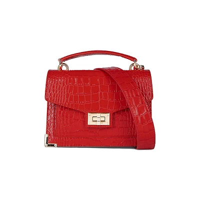 Small Emily Embossed Leather Crossbody Bag