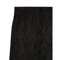 Snakeskin-Jacquard Silk-Blend Pull-On Pants