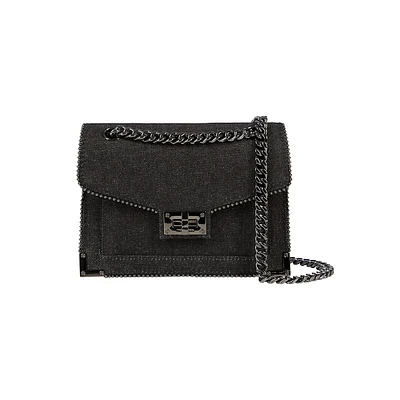 Small Emily Denim Chain Crossbody Bag