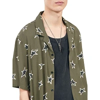 Short-Sleeve Star-Print Shirt