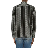 Dotted Line-Striped Shirt