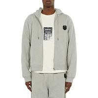 Zip-Front Logo Crest Hoodie