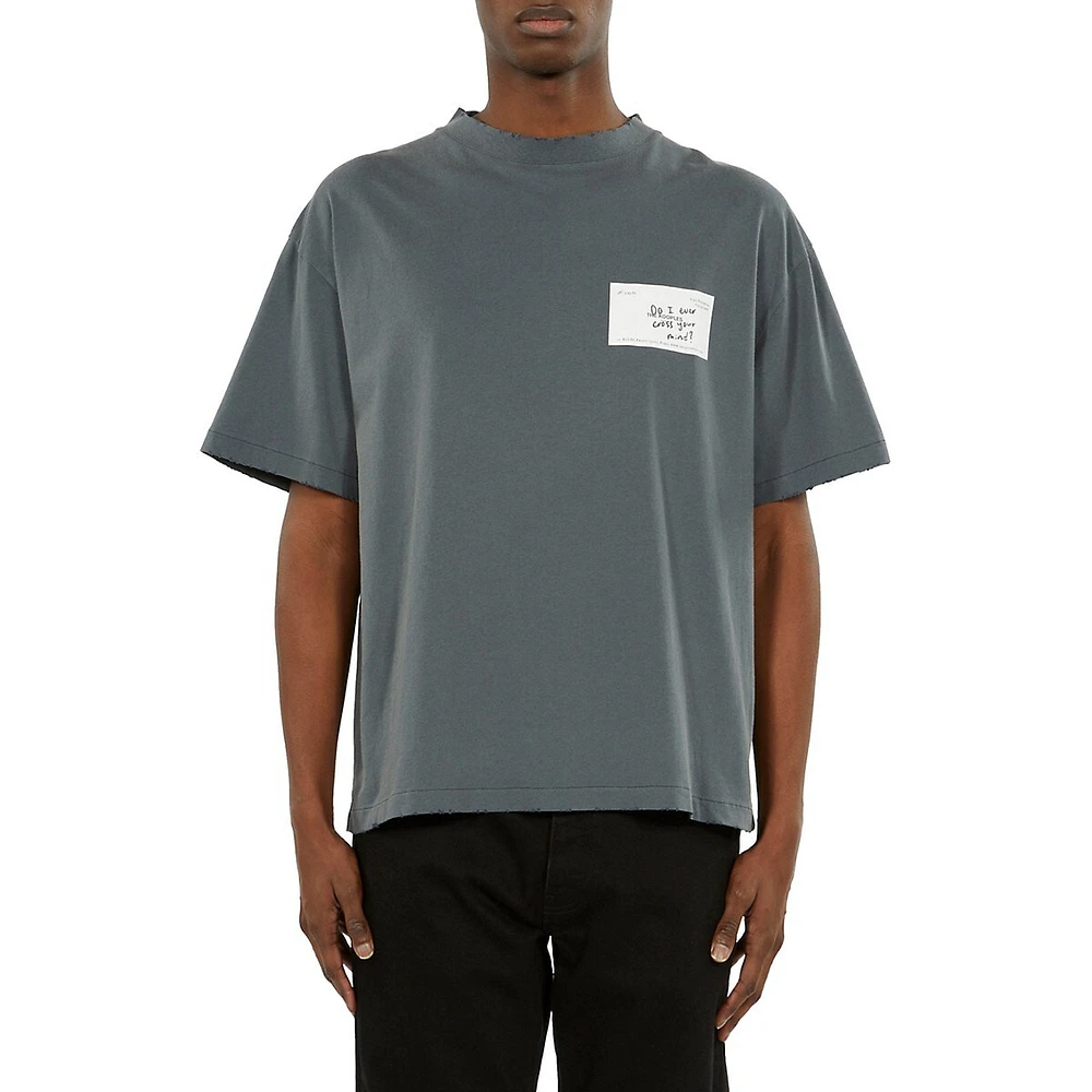 Oversized Business Card Serigraphy T-Shirt