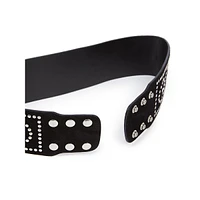 Studded Wide Leather Belt