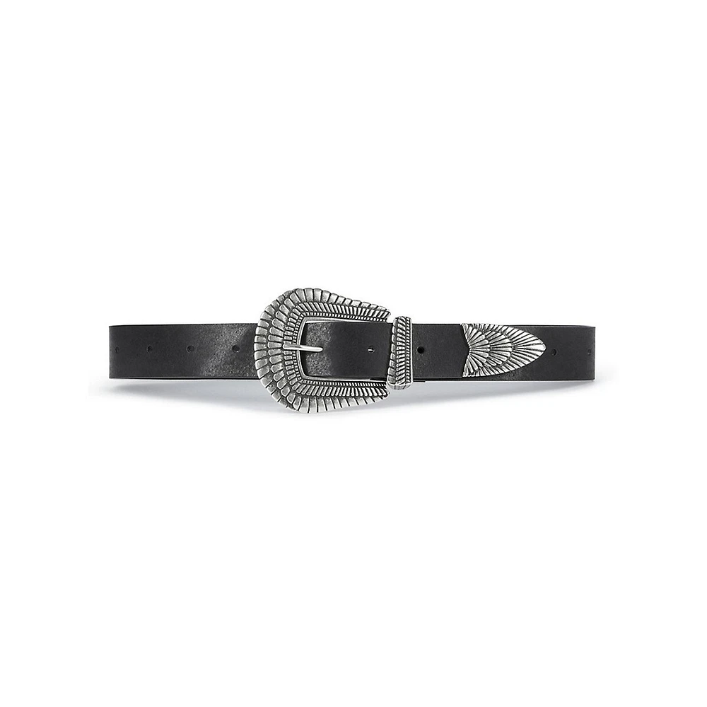 Wing Hardware Leather Belt