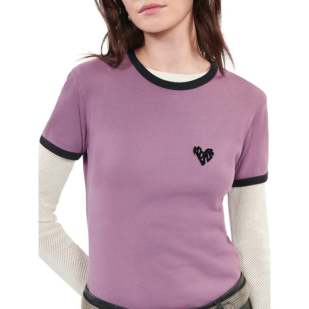 Logo Heart Cropped T-Shirt