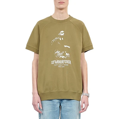 Kooples Fever Serigraphy Short-Sleeve Sweatshirt