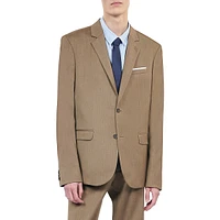 Straight-Fit Wool-Blend Suit Jacket