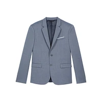 Straight-Cut Wool-Blend Suit Jacket