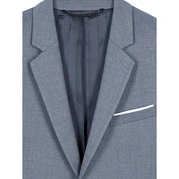 Straight-Cut Wool-Blend Suit Jacket