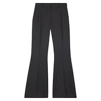 Wool-Blend Flare Dress Pants