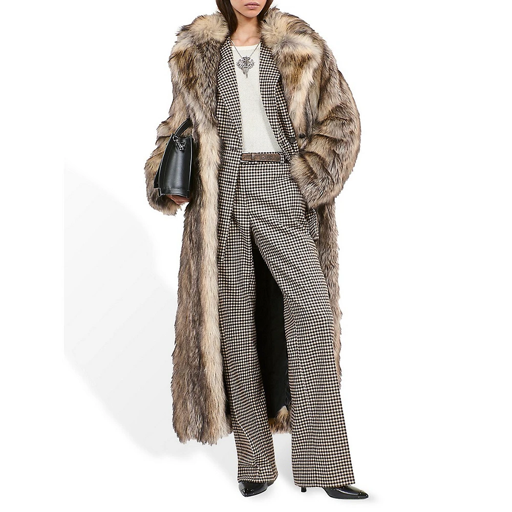 Long Faux Fur Coat