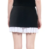 Bow-Trim Velvet Mini Skirt