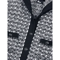 Wool-Blend Tweed Hooded Cardigan