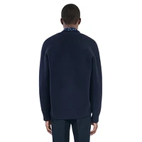 Blazon Patch Wool-Blend V-Neck Cardigan