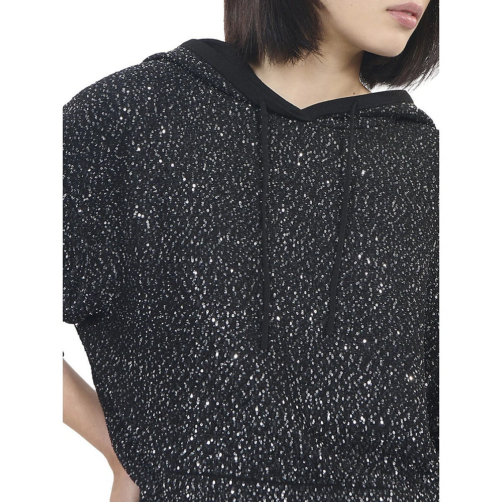 Sequin Knit Hoodie