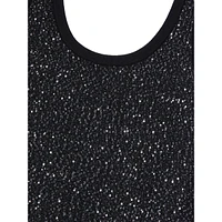 Sequin Knit Sleeveless Mini Slip Dress