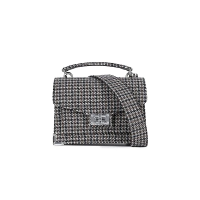 Small Emily Wool-Blend Houndstooth Handbag