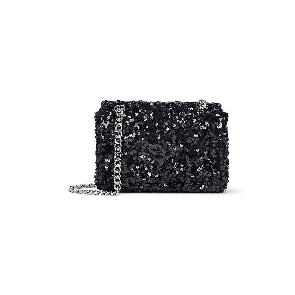 Small Emily Sequin Chain Crossbody Bag