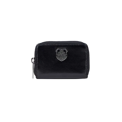 Embossed Logo Leather Coin Purse