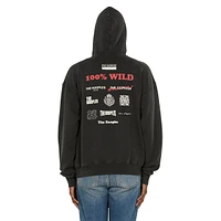 Oversized Serigraphy Fleece Hoodie