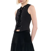 Front Lacing Sleeveless Corset Top