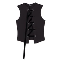 Front Lacing Sleeveless Corset Top