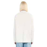 Oversized Cashmere-Blend Mockneck Sweater