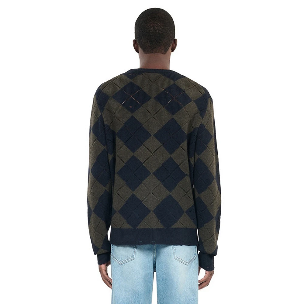 Argyle Wool Sweater