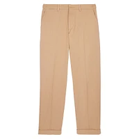 Cuffed Straight-Cut Trousers