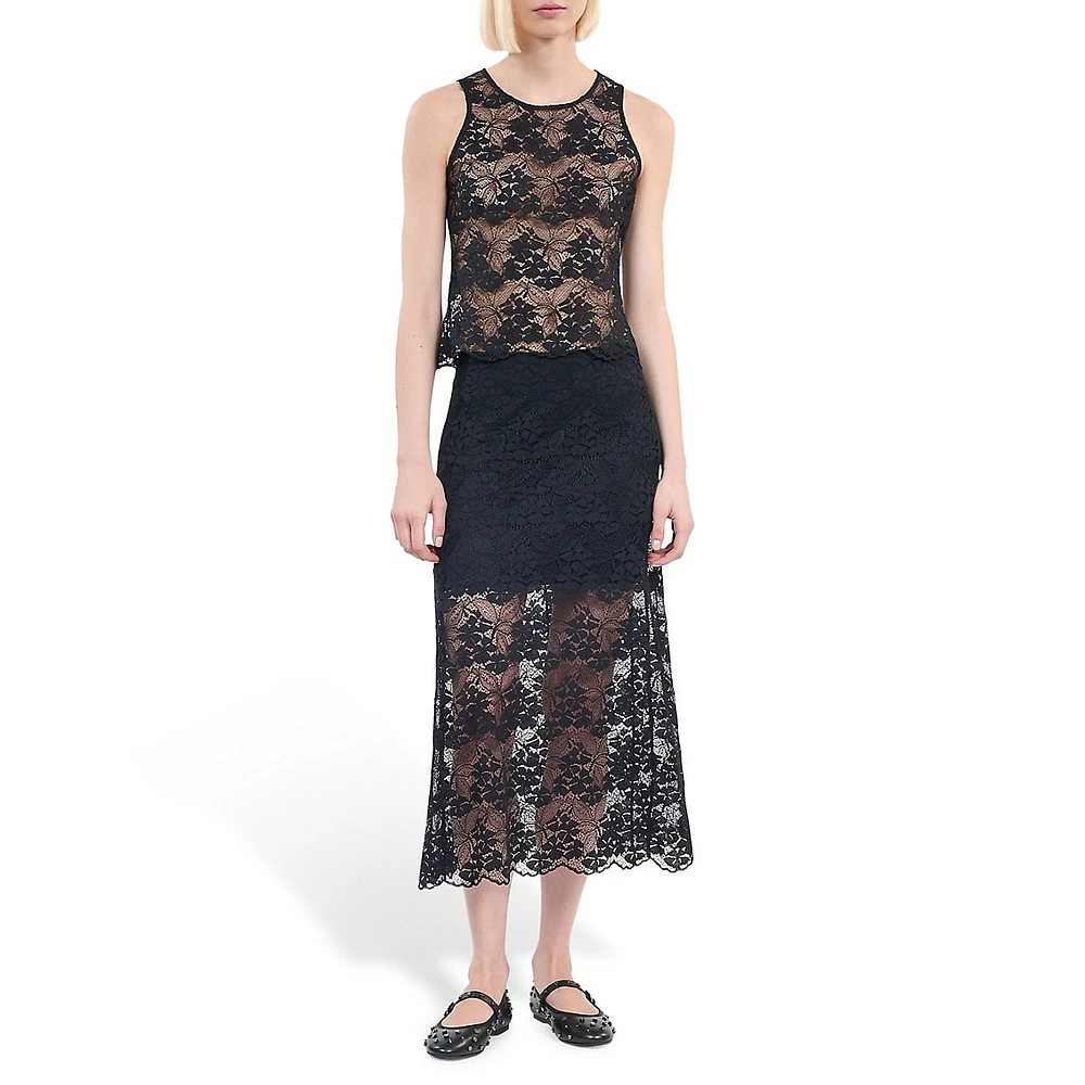 Midi Lace Skirt