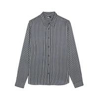 Striped Silk-Blend Fitted Shirt