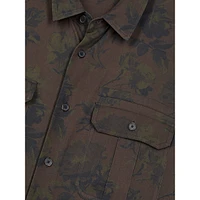 Floral-Print Pocket Shirt