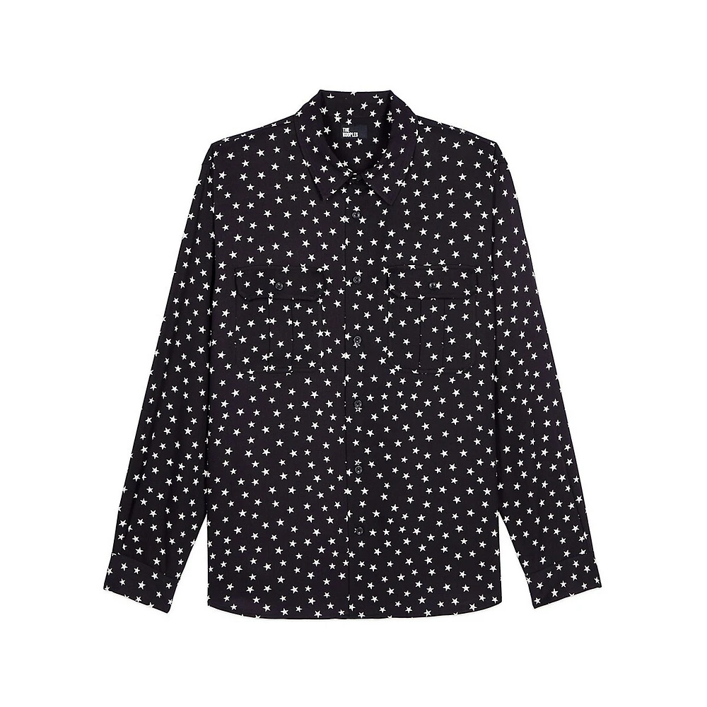 Star-Print Pocket Shirt