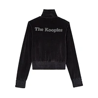 Velvet Logo Zip Sweatshirt