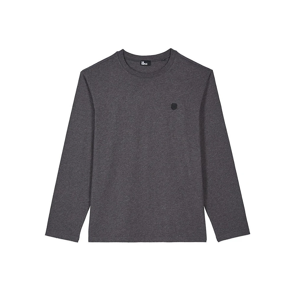 Long-Sleeve Solid-Colour T-Shirt