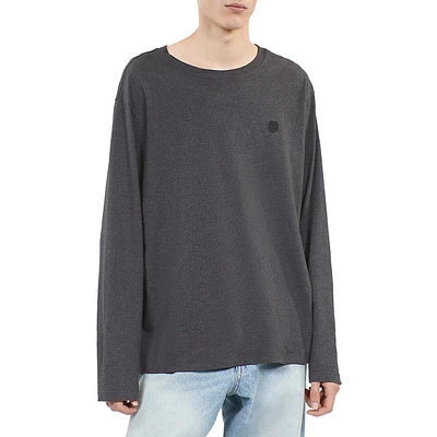 Long-Sleeve Solid-Colour T-Shirt