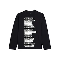 Oversize Long-Sleeve Lettered T-Shirt