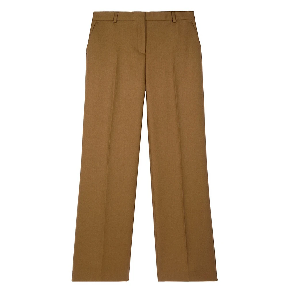 Loose-Fit Wool Suit Trousers