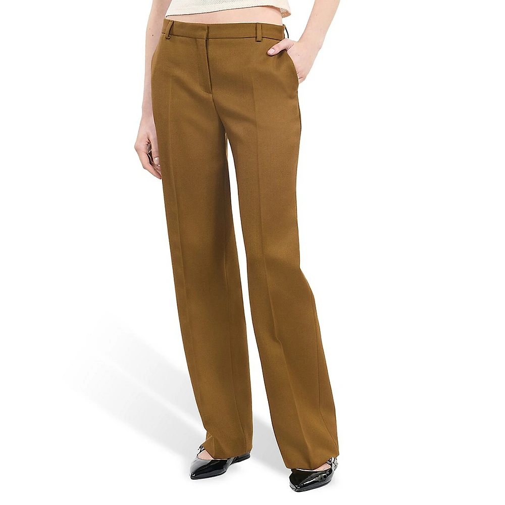 Loose-Fit Wool Suit Trousers