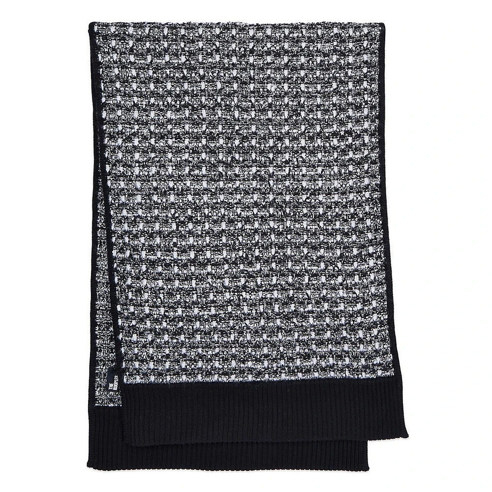 Sequinned Tweed Scarf